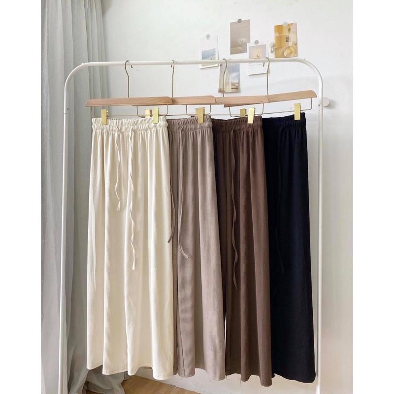 Quần culottes len tăm cực xinh