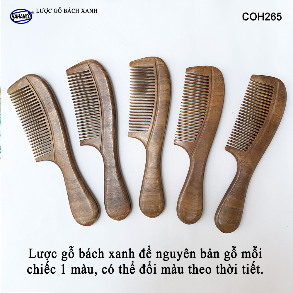 Lược gỗ Bách Xanh có mùi thơm nhẹ COH265 - Chải tóc làm dịu tâm trí giảm căng thẳng - Giúp Tóc Suôn & Mềm Không Làm Rụng