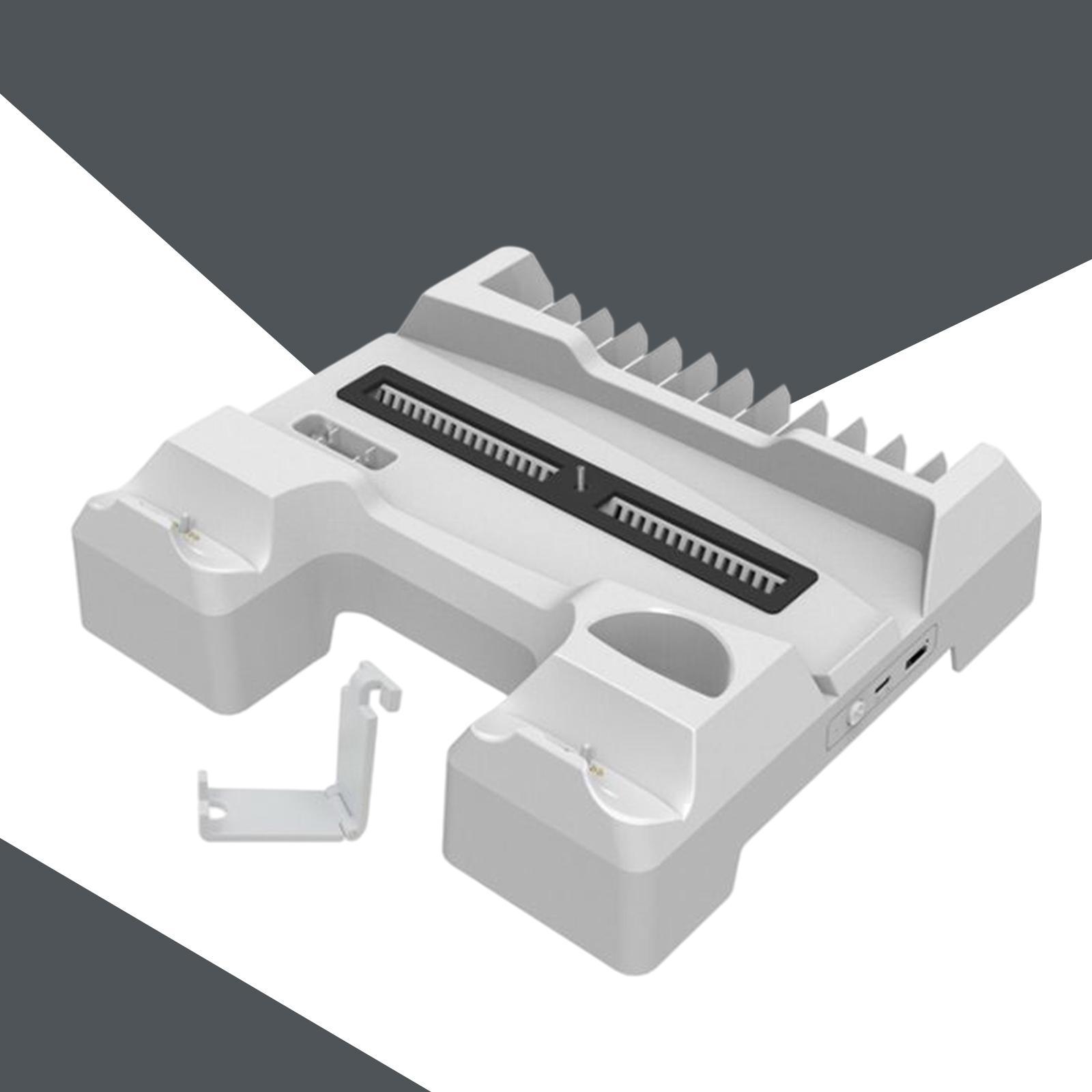 Charging Cooling Fan Base for PS5 Console Game Console Storage Charger White