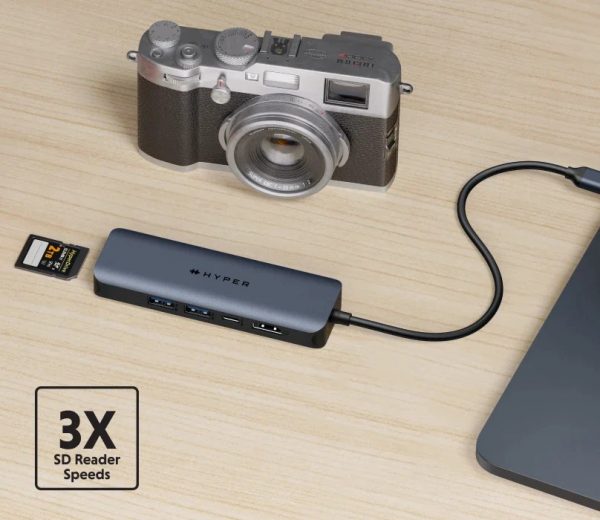 HUB chuyển đổi HyperDrive Next 6 IN 1 Port USB-C Hub - Truyền tải dữ liệu nhanh, hỗ trợ màn hình 4K60Hz - HD4002GL - Hàng Chính Hãng