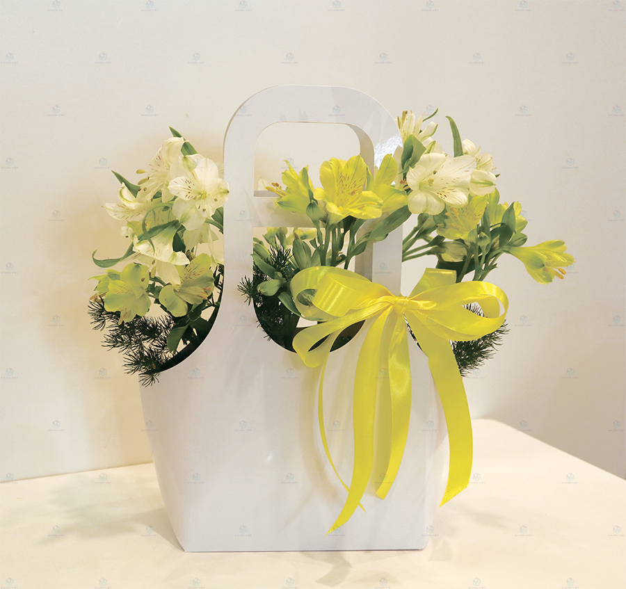 [KV] Gói 10 túi cắm hoa, túi giấy đựng hoa, gói hoa làm quà tặng hình oval