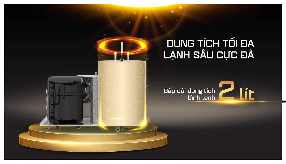 Máy lọc nước nóng lạnh Karofi KAD-D68 10 lõi lọc Smax hàng chính hãng