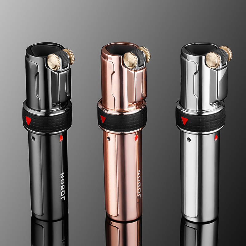 Vỏ Hột Quẹt Bật Lửa Jobon ZB-696 Khò 3 Tia Sử Dụng Gas Đá Cao Cấp Có Khóa Rảnh Tay - Nhiều Màu