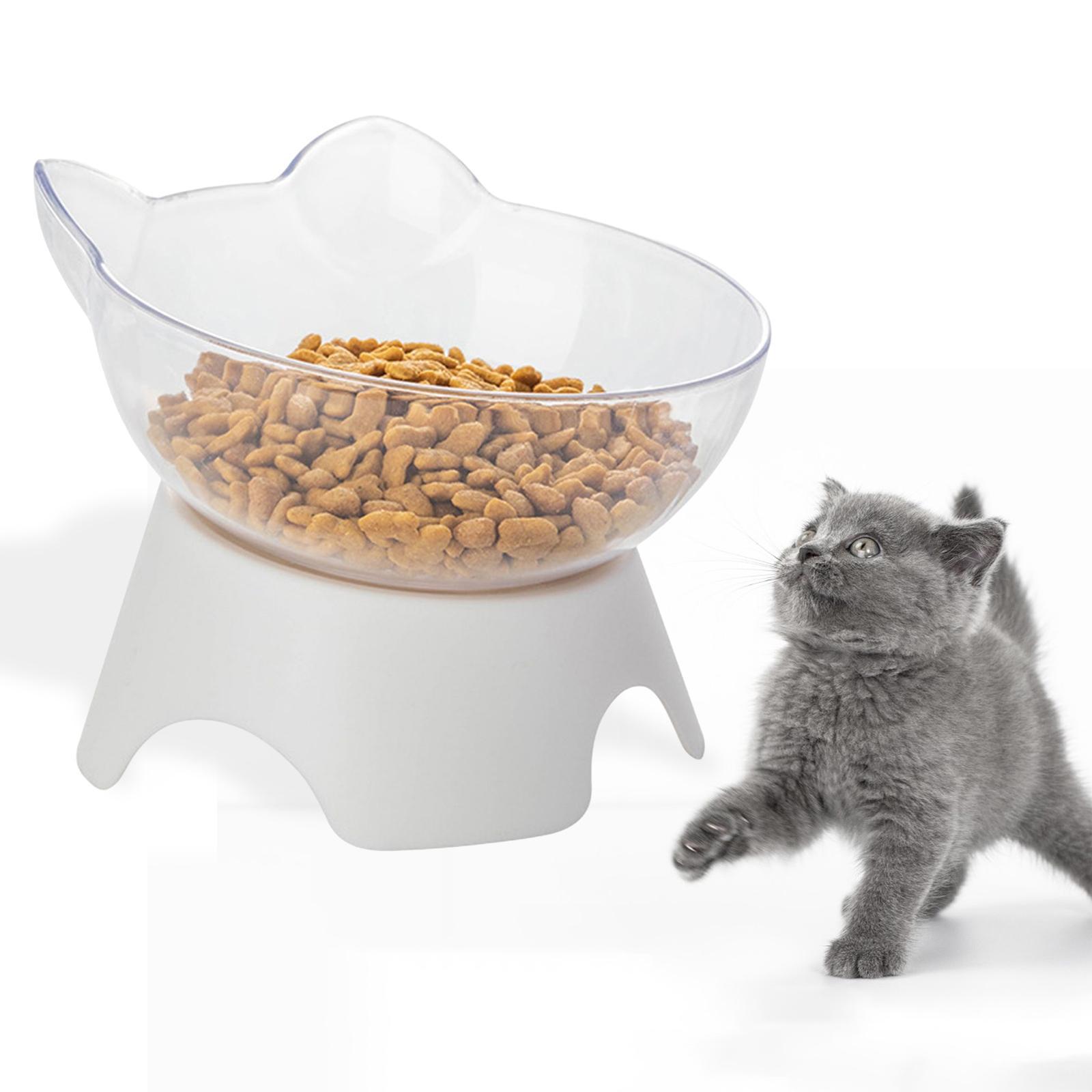 Water Food Dispenser Water Drinking Bowl Cat Bowl Clear