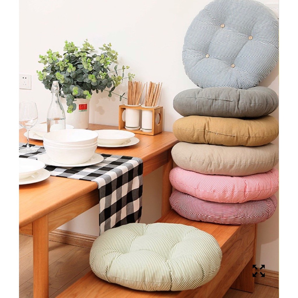 Đệm Tròn Ngồi Bệt , Đệm Lót Ghế Xinh Xắn Phong Cách Nhật Bản Kích Cỡ 45x5cm - Hàng Loại 1 Chính Hãng MINIIN
