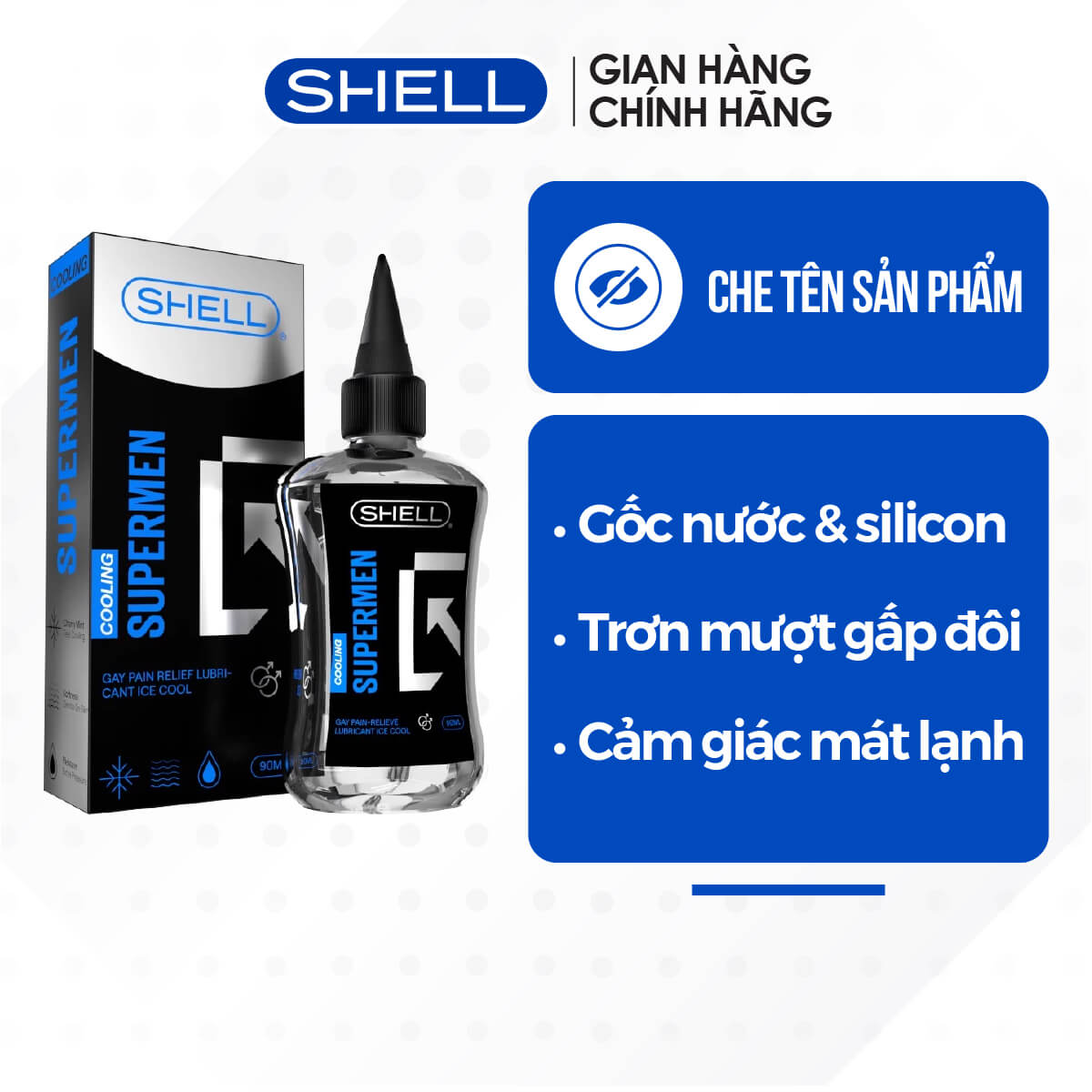 Gel bôi trơn hậu môn mát lạnh - Shell Supermen Cooling