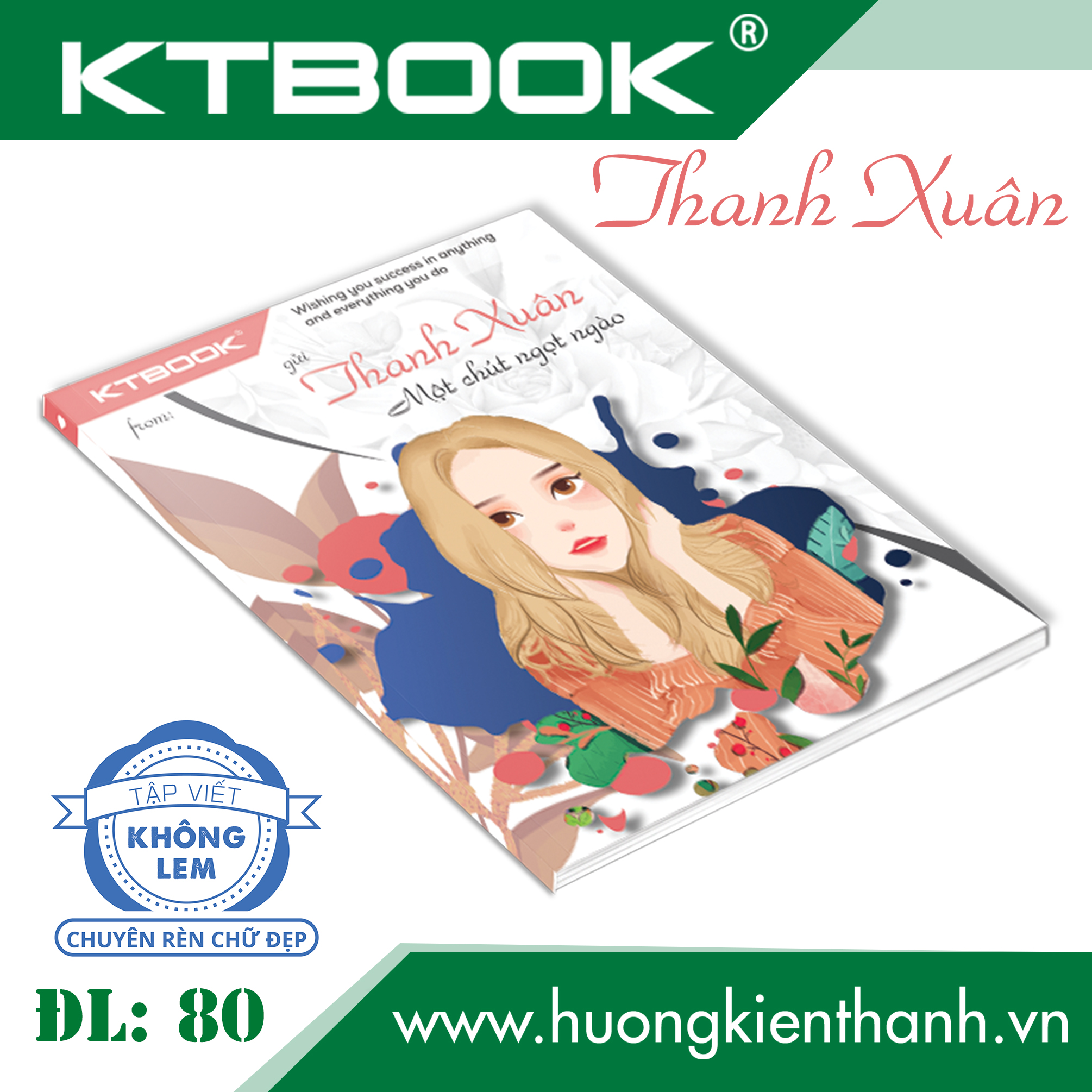 Combo 5 cuốn Tập Học Sinh cao cấp Thanh Xuân 200 trang (5 cuốn/gói)