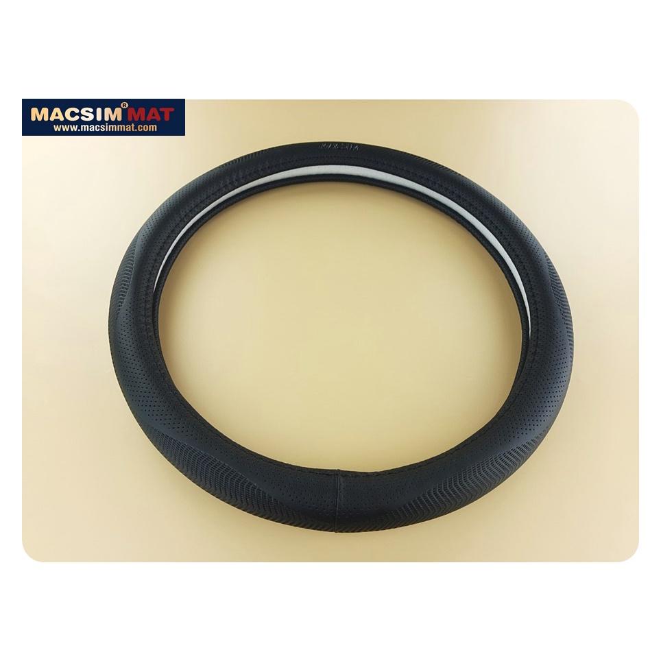 Bọc vô lăng cao cấp Macsim mã L17T mới chất liệu da thật - Khâu tay 100% size M phù hợp các loại xe