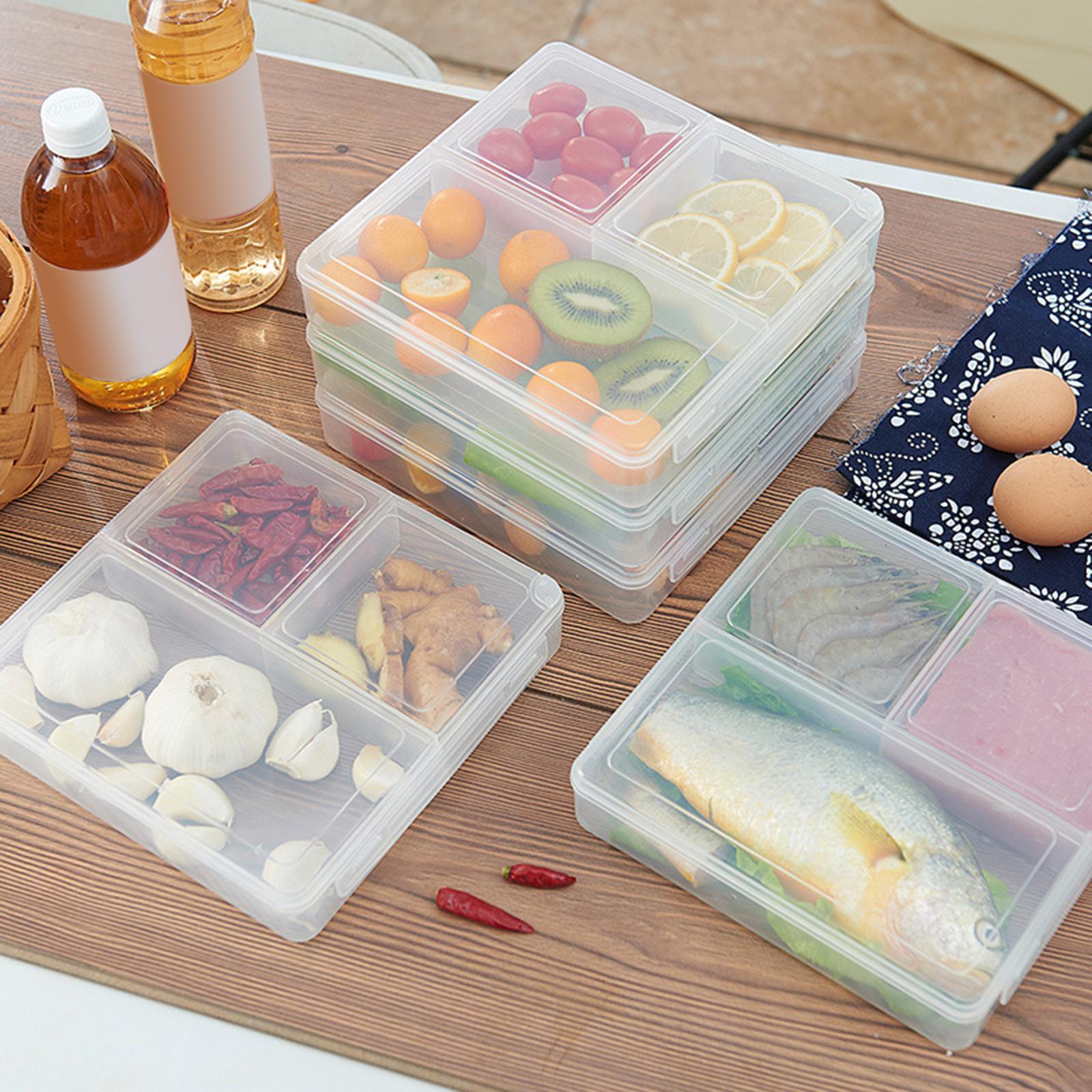 2 Pieces Household Food Fresh Storage Container Stackable for Refrigerator