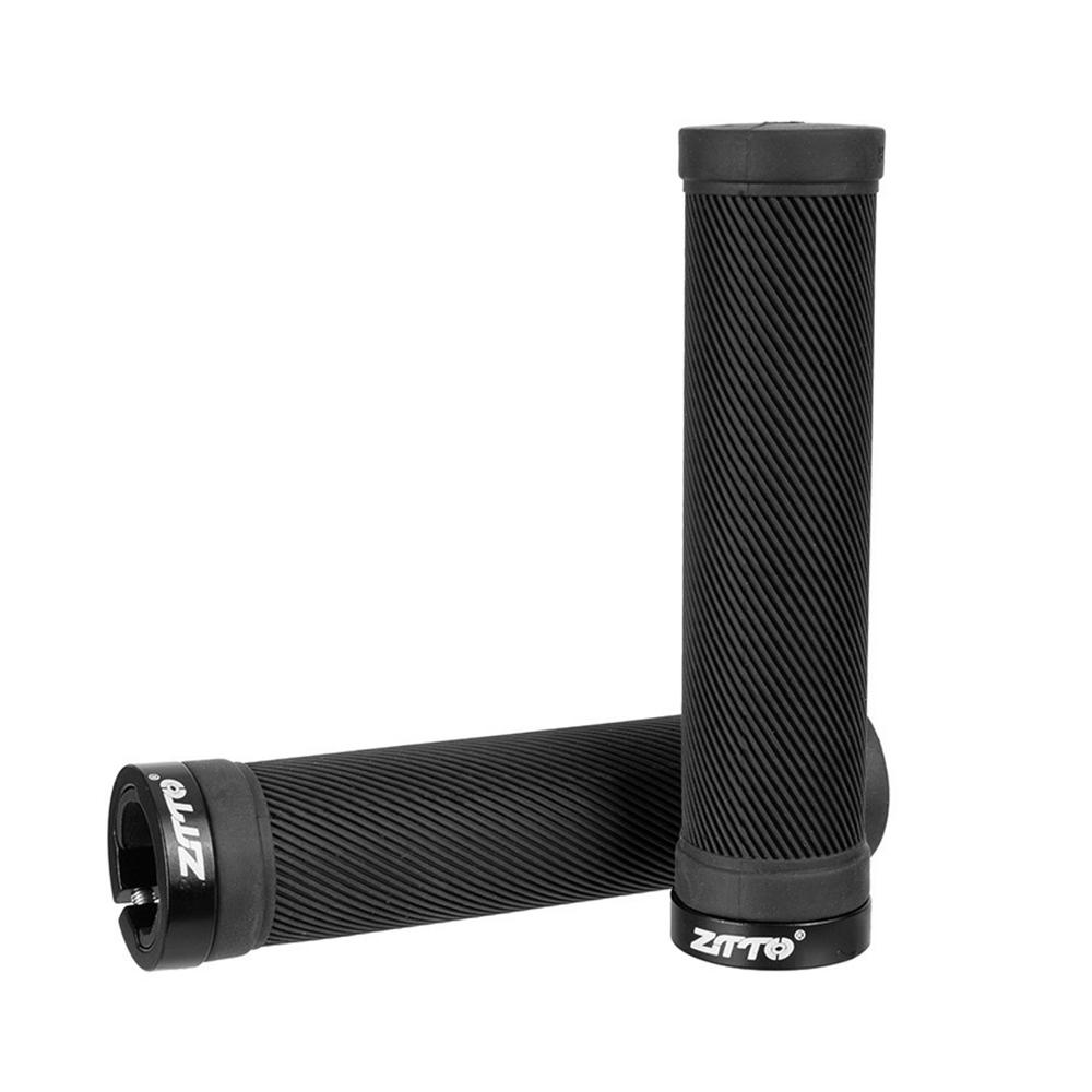 2 Cái tay cầm xe đạp leo núi, cao su chống trượt hiệu quả, phù hợp với ghi đông xe đạp 22,2mm