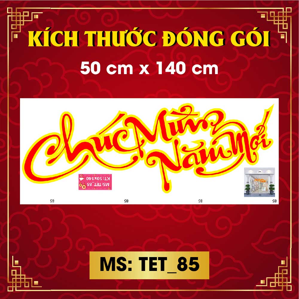 Decal trang trí tết combo số 6
