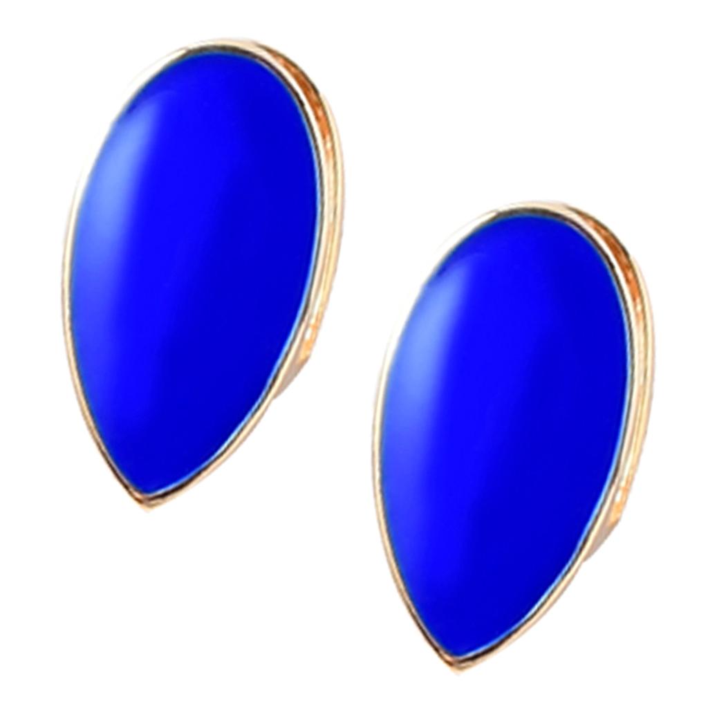 2 Pieces Blue Sharp Fang Teeth Halloween Cosplay Grills Gold Plated