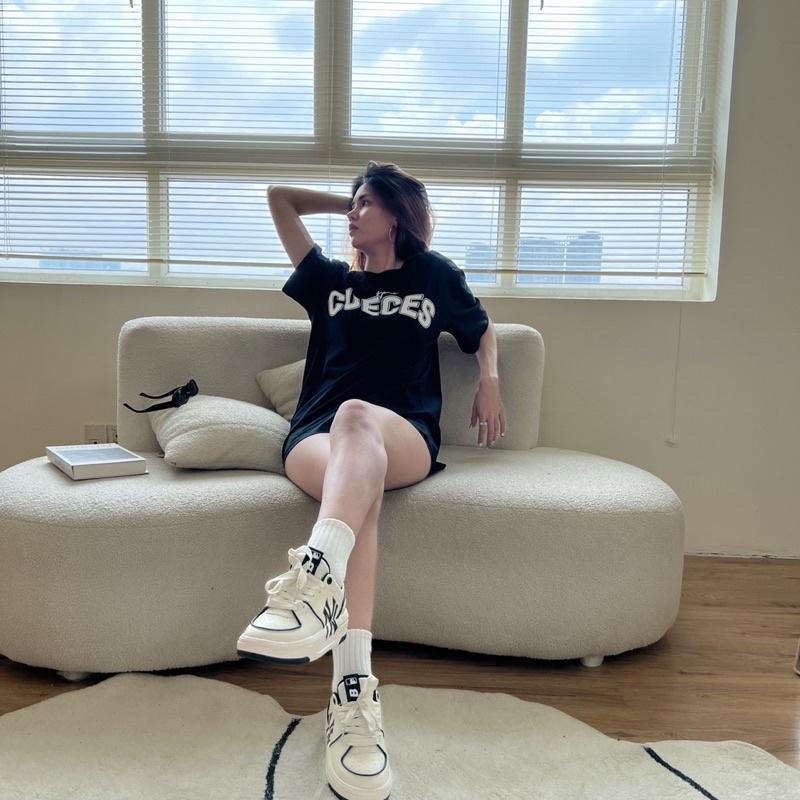 Áo thun ALTHOUGH form unisex, in chữ CUECES, chất vải 100% Cotton thoáng mát