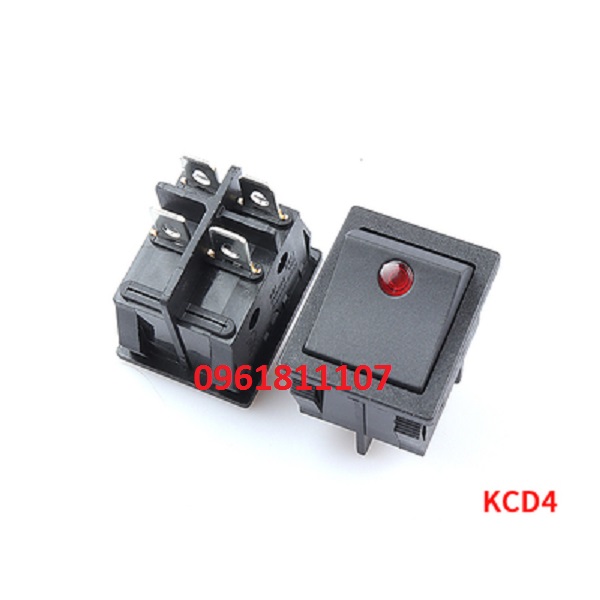 3 Công tắc bập bênh Công tắc ON OFF 16A-250V 4 chân KCD4