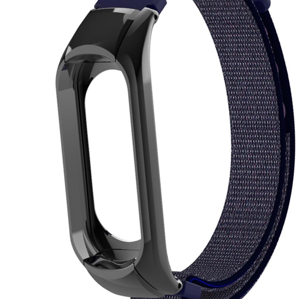 2-4pack Replacement Nylon Watch Strap Watch Band for Xiaomi Mi Band 3 blue