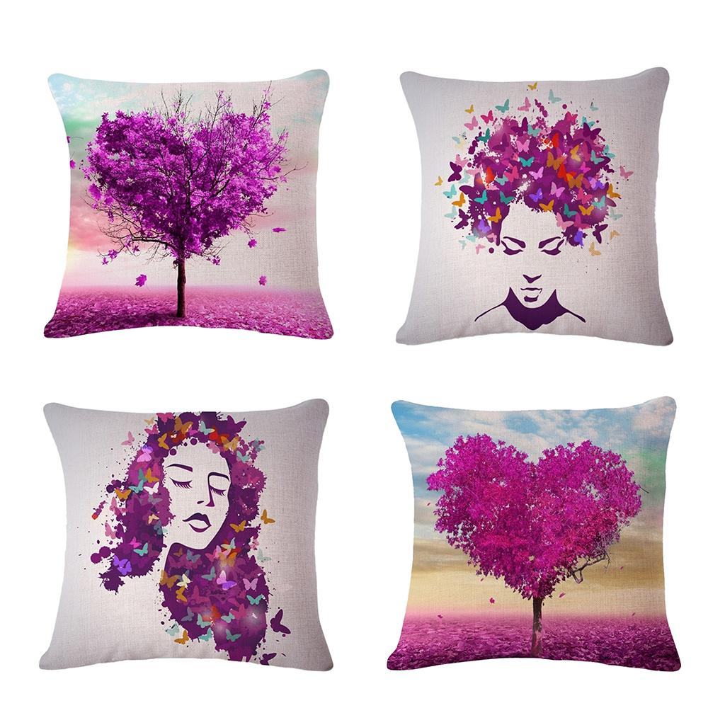 Tree Vintage Cushion Decor Pillow Case