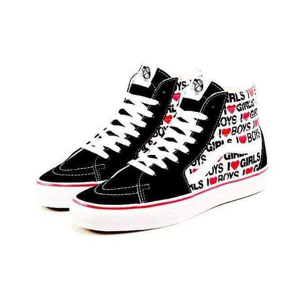 Vans Giày sneaker chính hãng - cổ cao - họa tiết nổi bật - đế cao su - êm ái - cá tính-UA SK8-Hi I Heart - VN0A4U3CWKU