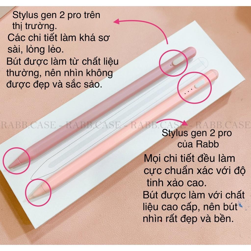 Bút cảm ứng Stylus Pen Gen 2 Pro - Chức năng chống chạm màn hình, vẽ nét nghiêng, thân bút từ tính tương thích với máy tính bảng của Apple