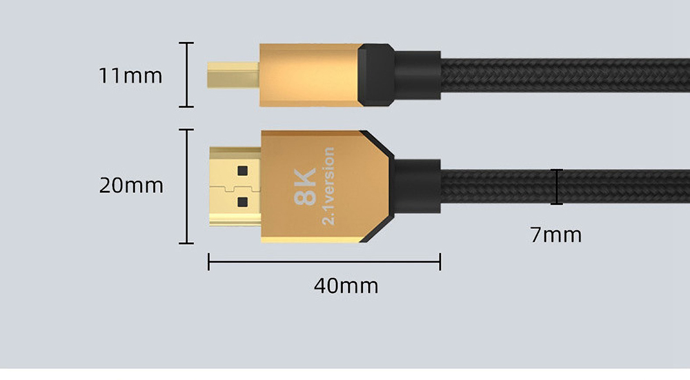 Cáp VEGGIEG 2.1 HDMI 8K 1,5, 2m, 3m, 5m Ultra HD 48Gbps 60hz 120hz PS4 PS5 Xbox mạ vàng hàng chính hãng