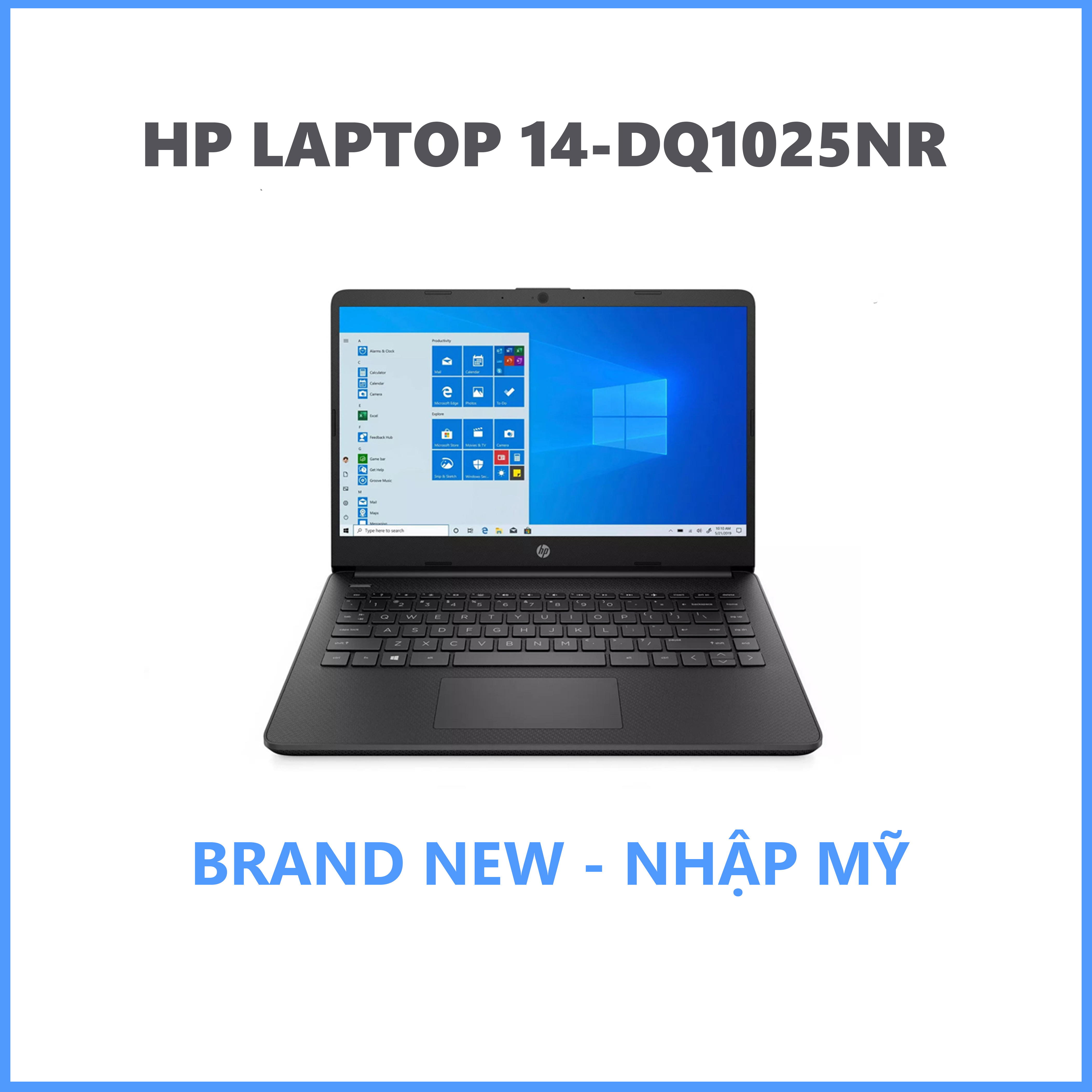 Laptop HP Laptop 14-dq1025nr Core i3-1005G1 / RAM 4GB / SSD 128GB / HD / Win 10 - Hàng Nhập Khẩu Mỹ