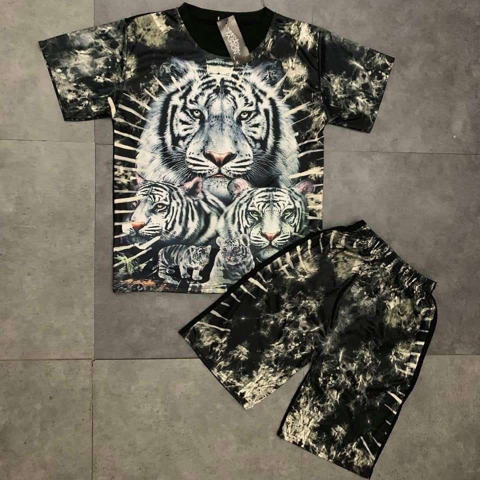 Bộ Thun Nam 3D Hổ Chất Thun Cotton Co Dãn 4 Chiều (hàng như hình)