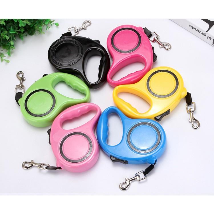 HN Dây dắt chó mèo loại Dây dắt tự động co rút dây xích có độ dài 3m và 5m