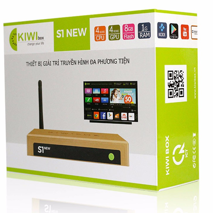 Tivi Box Kiwi S1 New - Tặng Chuột Không Dây Foter - Kiwi Box S1 New - Hàng Nhập Khẩu