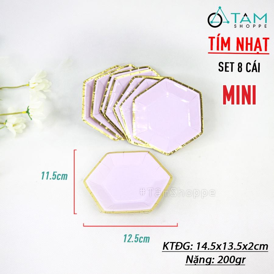 Set đồ giấy trang trí tiệc tông màu Tím nhạt SETDG-05