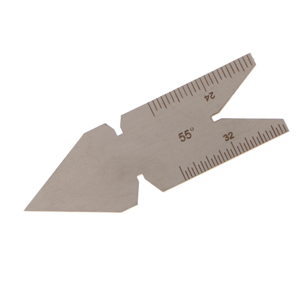 Welding Part Stainless Steel Weld Gauge Thread Pitch Gauge 50 + 60 Degree