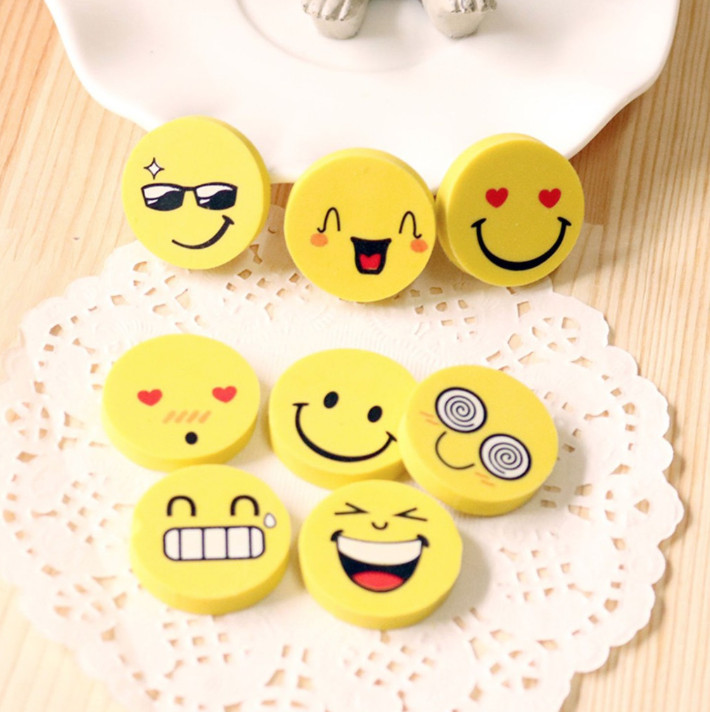 [COMBO 8 IN 1] Bộ Cục Tẩy Hình EMOJI Cực Dễ Thương - Cục Gôm Tẩy Bút Chì Cho Bé