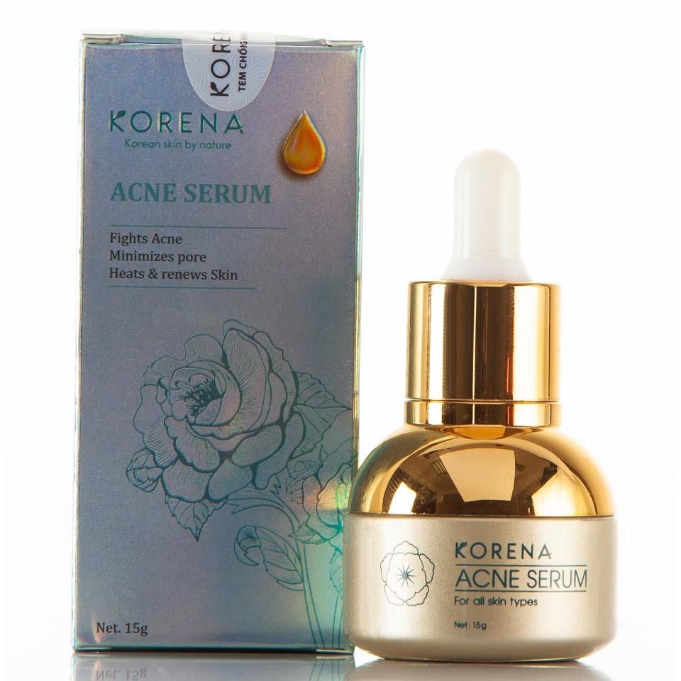 Serum Ngăn Ngừa Mụn  Korena Acne Serum - Nano Nghệ,Collagen Tự Nhiên-Mụn Trứng Cá- Mụn Mưng Mủ-Mụn Bọc