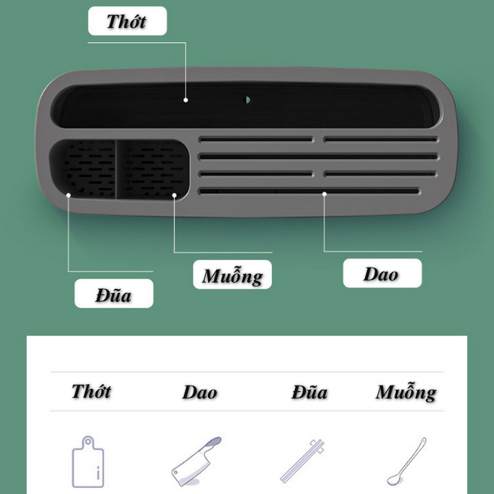 Bộ Khử Trùng Dao Thớt Bằng Tia UV Thế Hệ Mới, Có Làm Khô