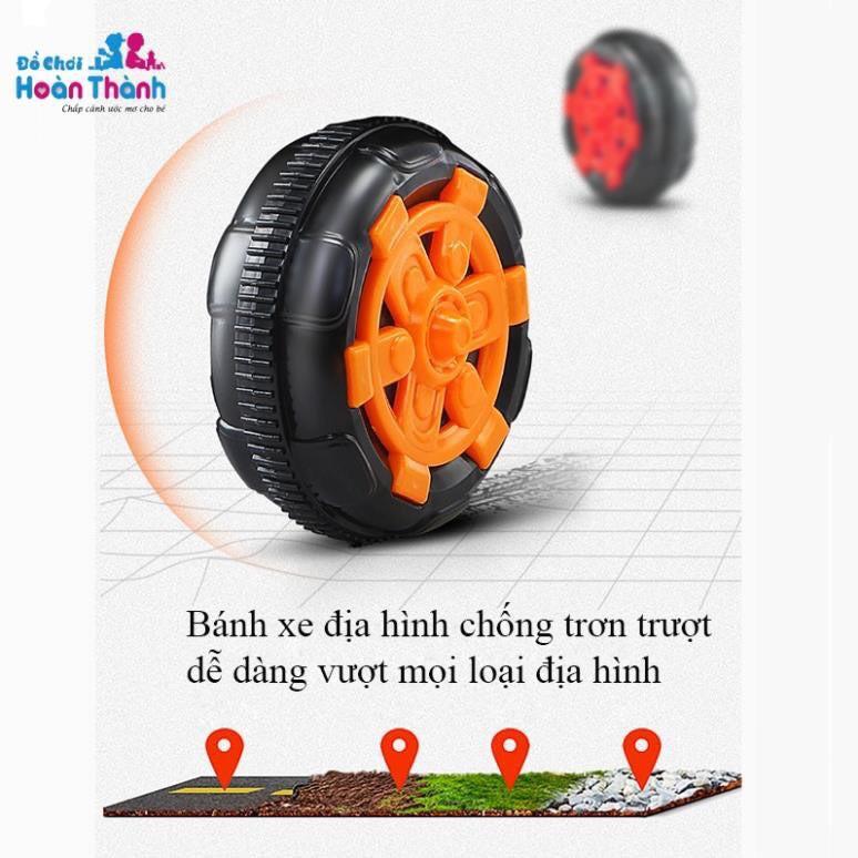 Xe cần cẩu đồ chơi cho bé, xe cần cẩu điện, máy xúc chòi chân có đèn và nhạc cho bé- Babibo Kids