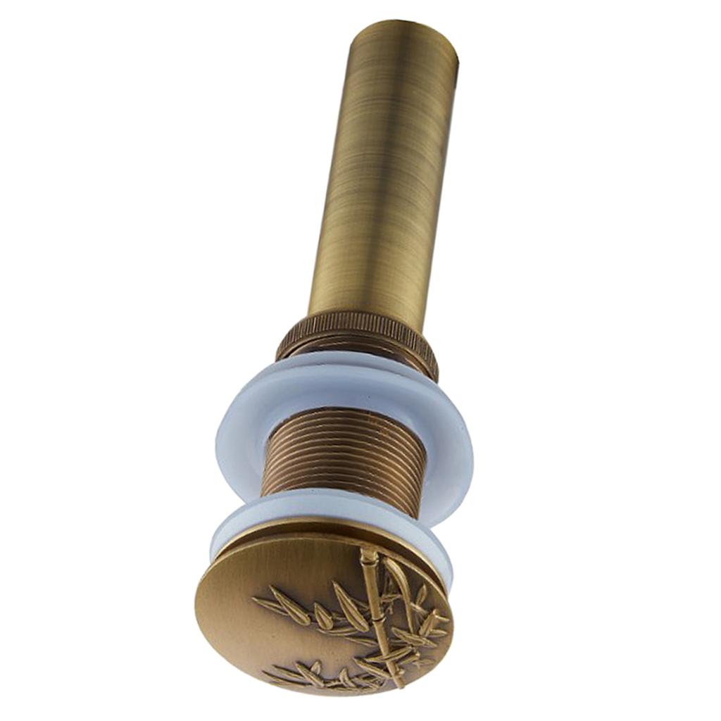 Bathroom Sink Up Drain Assembly without Overflow, Durable, Bamboo