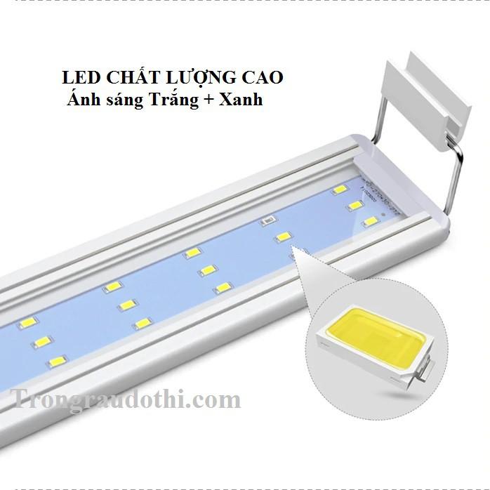 Đèn led máng K400 phù hợp cho bể 40-50cm, đèn rất sáng và thẩm mỹ đẹp