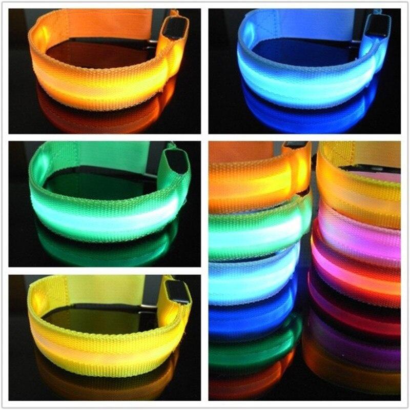 LED Reflective Light Arm Armband Strap Safety Belt For Night Running Cycling Hand Strap Wristband Wrist Bracelets Dropship