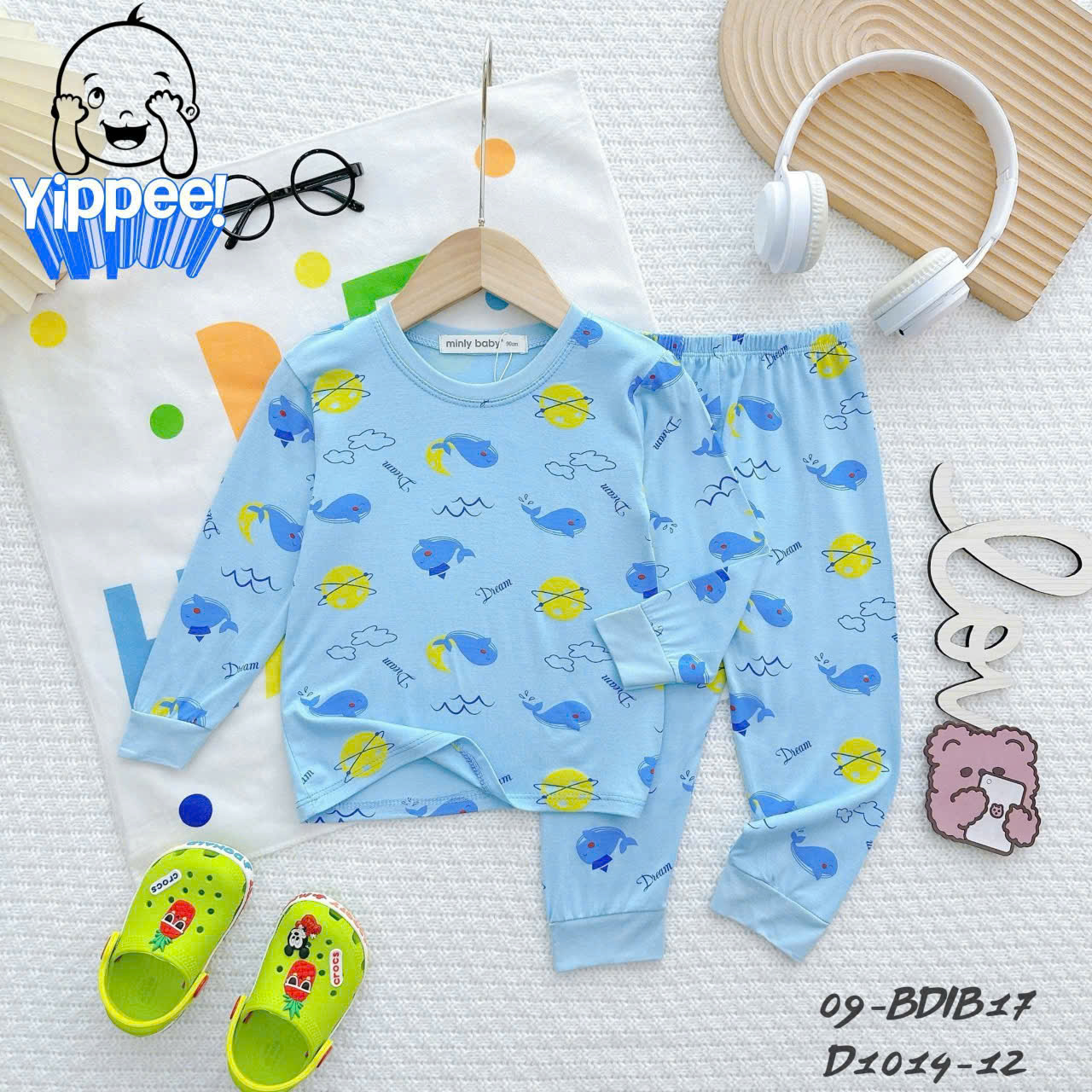Đồ bộ ngủ dài tay cho bé trai, bộ ngủ dài tay cho gái size 5-26KG chất thun lạnh mềm mịn mát