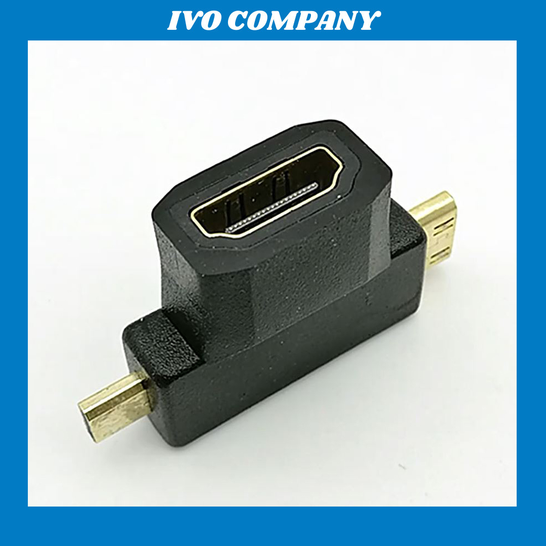 Adaptor Chuyển Đổi HDMI Sang Mini HDMI và Micro HDMI 2 in 1