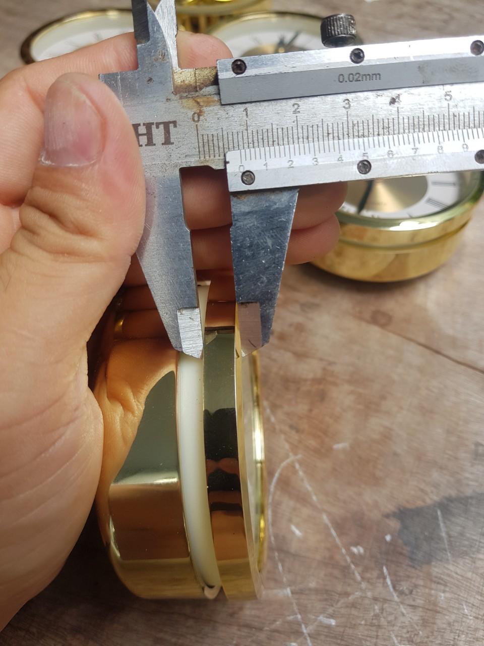 Bộ máy đồng hồ gắn đồng hồ để bàn gỗ, kính làm quà tặng đường kinh 89cm, xi vàng, báo thức