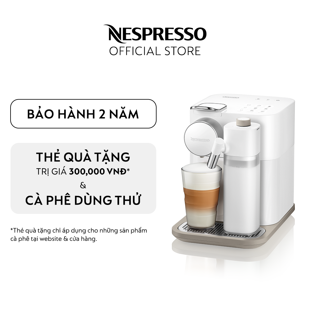 Máy pha cà phê Nespresso Gran Lattissima Trắng - Hàng chính hãng