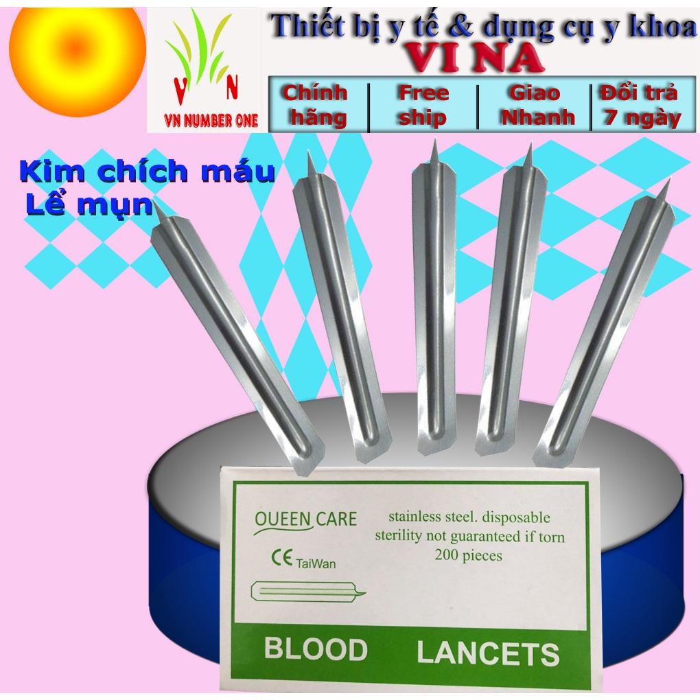 Kim Lấy Máu (Dao Lancets) (Không Phải Cây Nặn Mụn) Kim Bằng Inox Tiệt Trùng Có Thể Dùng Để Lễ Mụn Nặn Mụn.