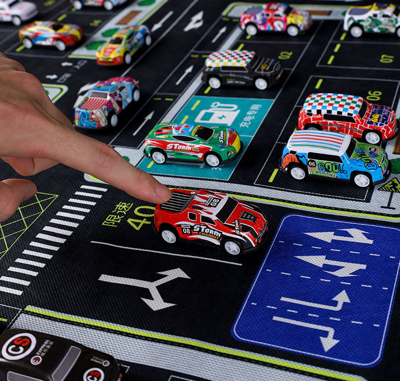 Bộ Sưu Tập 50 Ô Tô và Thảm cho Bé USKIDS Children's Alloy Pull-back 50 Cars & Map City - Home and Garden