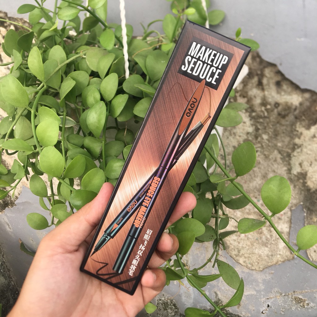 Chì Kẻ Mày 2in1 NoVo Makeup Seduce (Kẻ Mày + Kẻ Mắt):Màu 2
