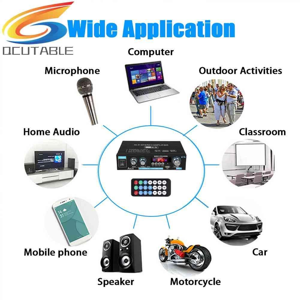 Bộ Khuếch Đại Âm Thanh Bluetooth AK35 HiFi Có Cổng USB TF RCA
