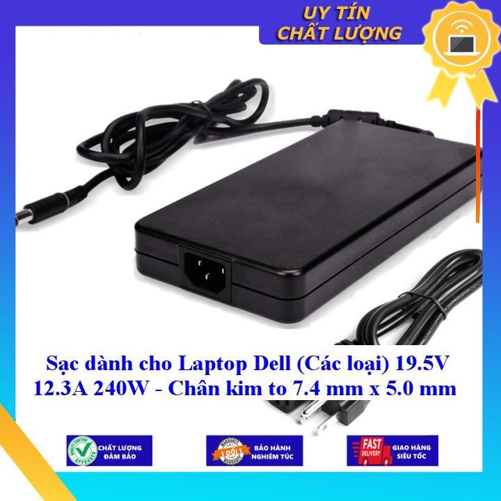 Sạc dùng cho Laptop Dell (Các loại) 19.5V 12.3A 240W - Chân kim to 7.4 mm x 5.0 mm - Hàng Nhập Khẩu New Seal