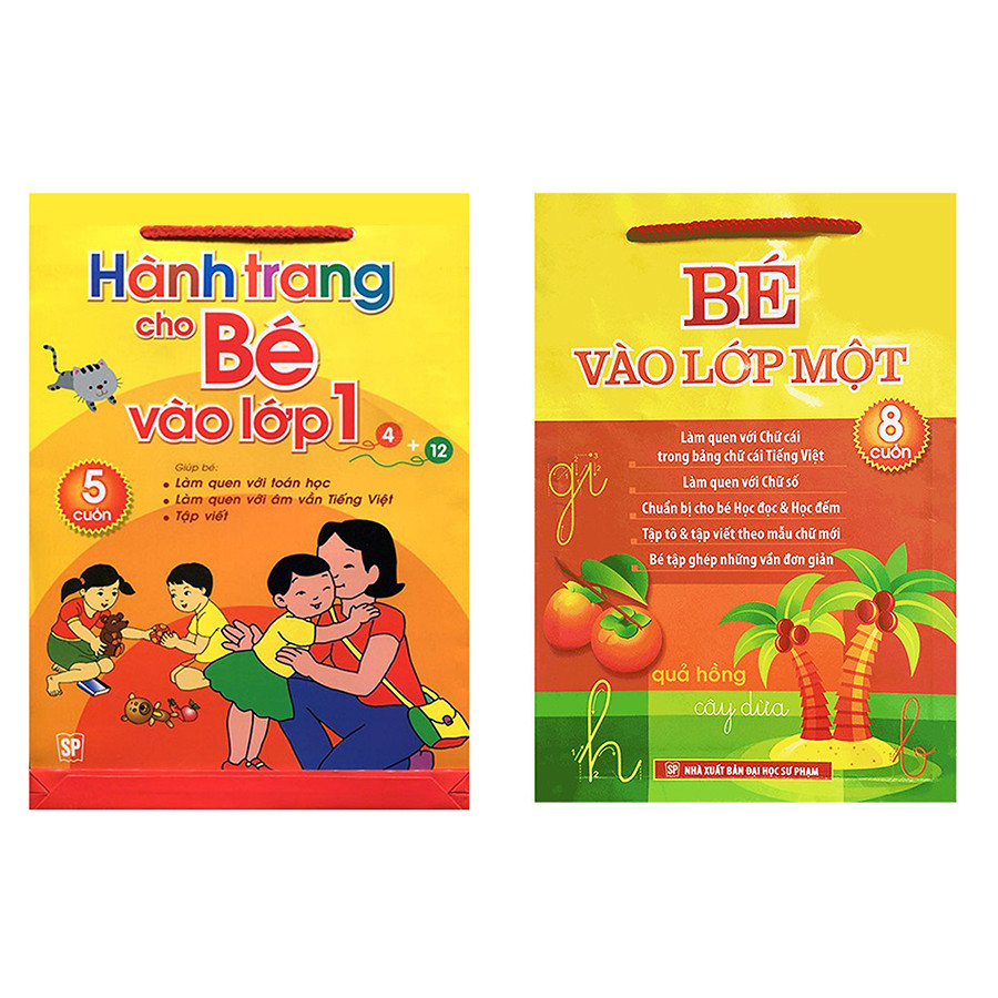 Combo sách chuẩn bị cho bé vào lớp 1: Hành trang cho bé vào lớp 1 và bé vào lớp một + tặng thẻ flashcard