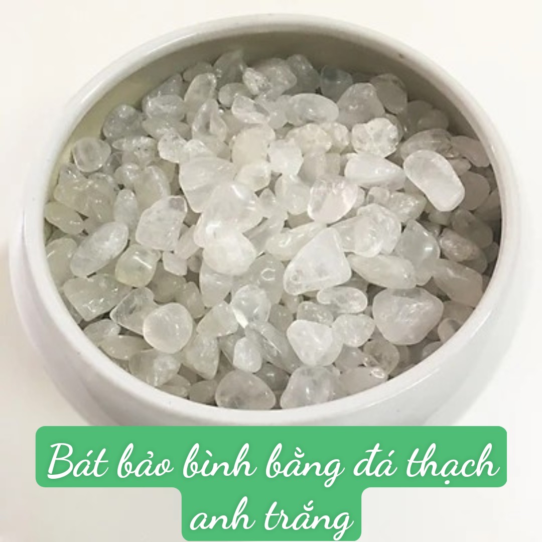Đá Thach Anh Vụn Trắng Đã Mài Cạnh Nguyên Chất Tự Nhiên - Hóa Giải Sát Khí Nhà Vệ Sinh - Khử tia đất