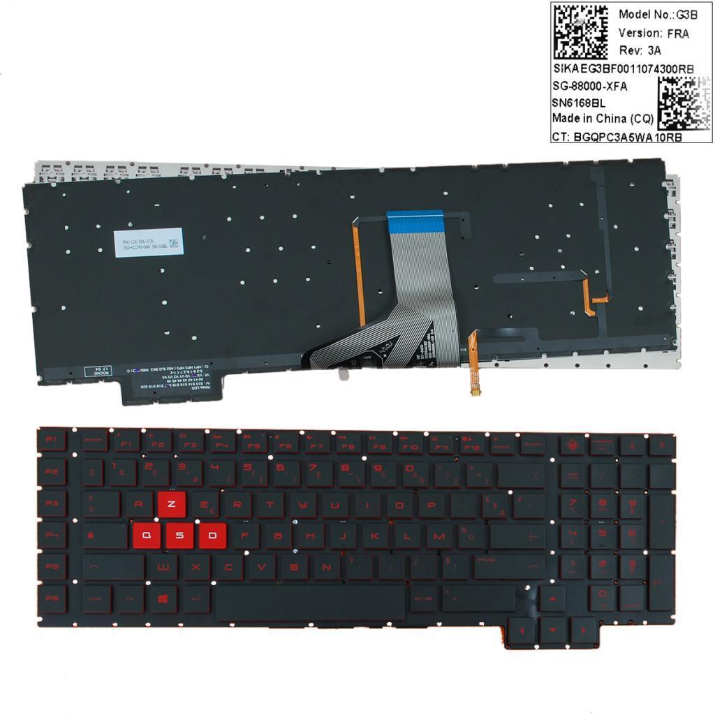Replacement Laptop Keyboard Layout French for HP Omen 17-AN000 17-AN001CA