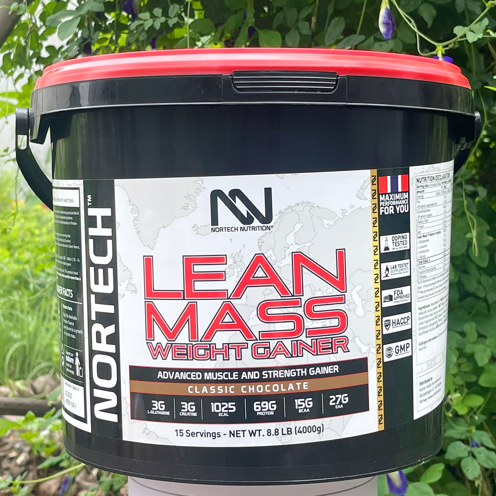 Sữa tăng cân tăng cơ LEAN MASS của Nortech Nutrition thùng 4kg hỗ trợ tăng cân tăng cơ nạc, hạn chế mỡ