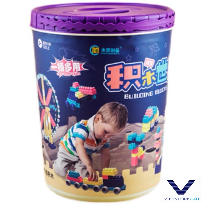 BỘ ĐỒ CHƠI XẾP HÌNH 198 CHI TIẾT CHO BÉ